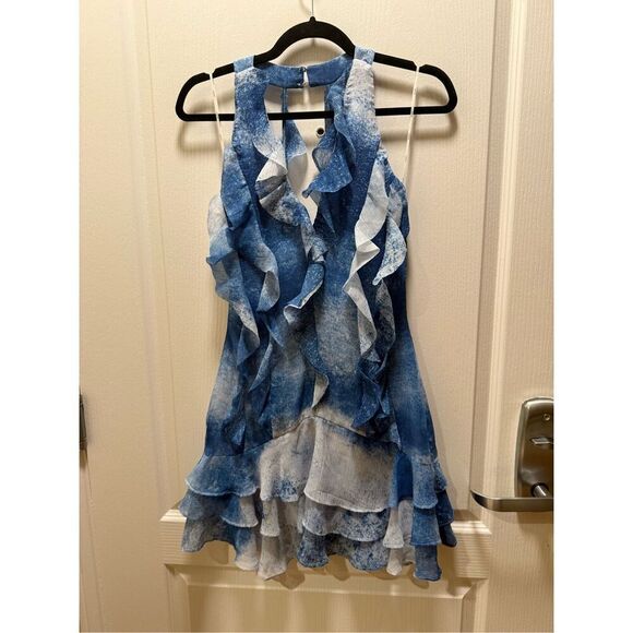 ELLIATT QUILLA MINI DRESS - BLUE Wedding Cocktail Party Date Dress size S NWT - Picture 3 of 5